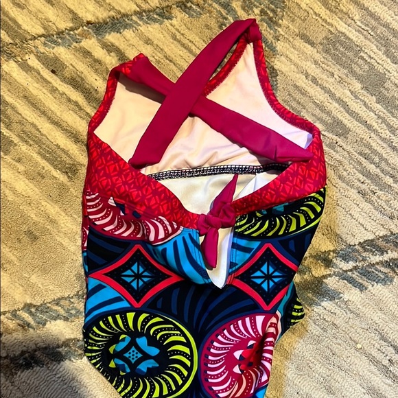 Tea Collection Red and Blue One Piece Swim - Picture 3 of 7